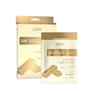 5 pack Azure 24K Gold & Collagen Firming Face Mask - Gold